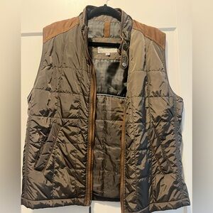Johnston & Murphy Quilted Vest Brown and Gray